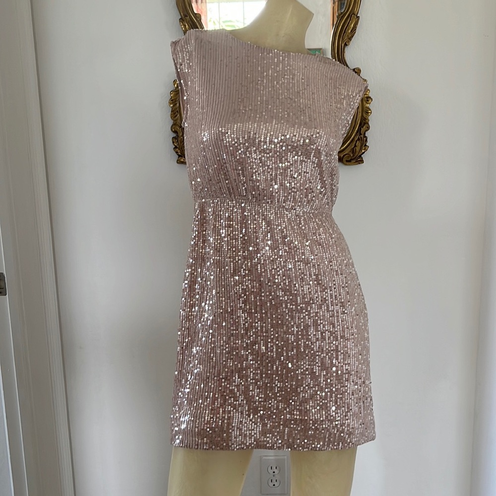 Gorgeous J. Crew Sequined Blush Pink Dress 0P